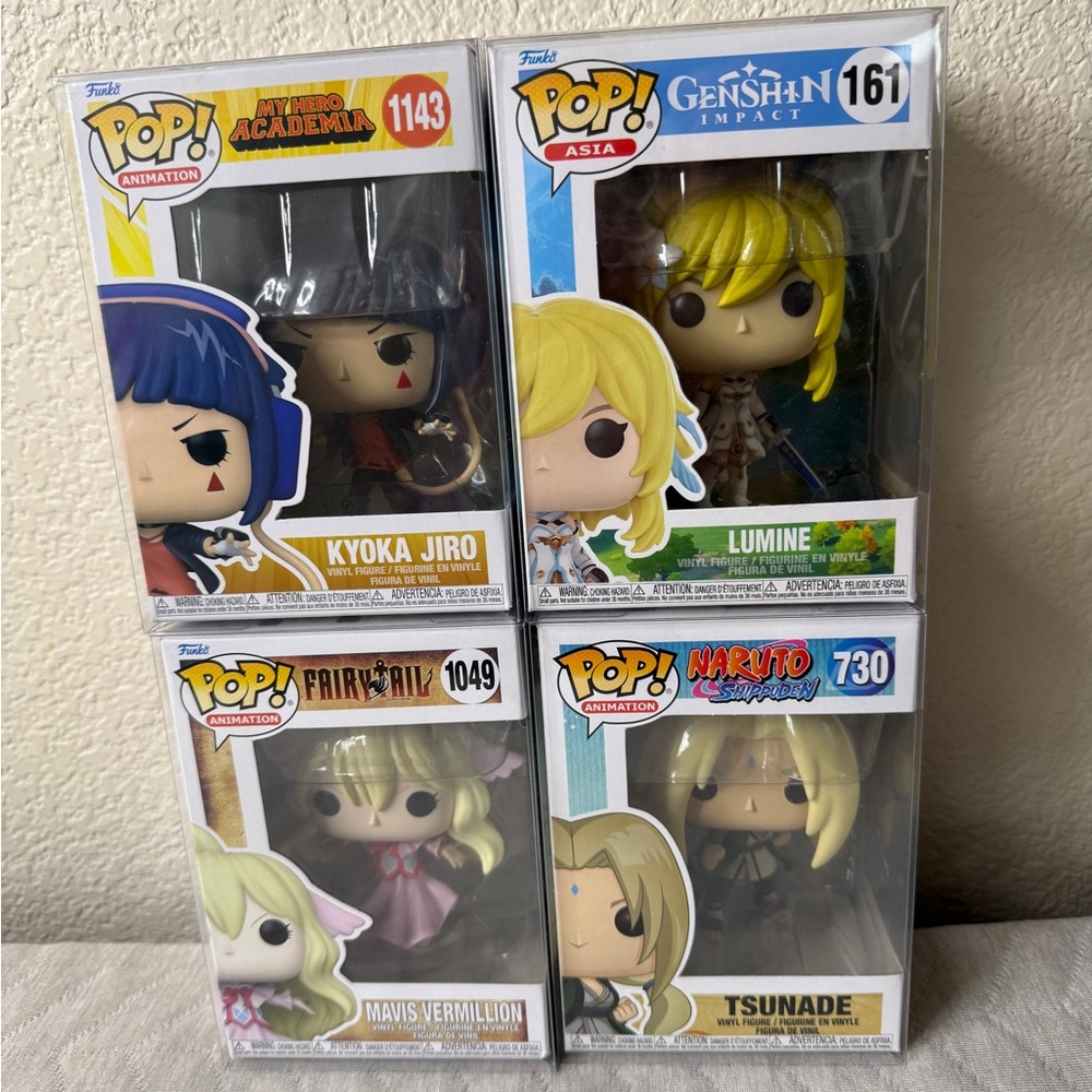 Funko Pop Anime Lot Naruto My Hero Academia Genshin Impact FairyTail New